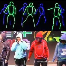 荧光舞 表演服 火柴人衣服发光线DJ酒吧LED激光道具舞台演出服装