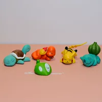 Милая поза для сна, украшения с покемонами, украшения с Пикачу, украшение для автомобиля, украшения маленького размера своими руками