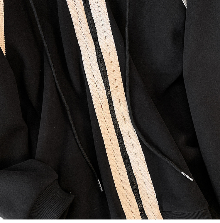 Moteriški drabužiai, didelio dydžio, moteriškas, plius dydžio, aksominis, laisvalaikio sportinis kostiumas, rudens ir žiemos, naujo stiliaus, šiek tiek storos mergaitės, su gobtuvu_voghion.com