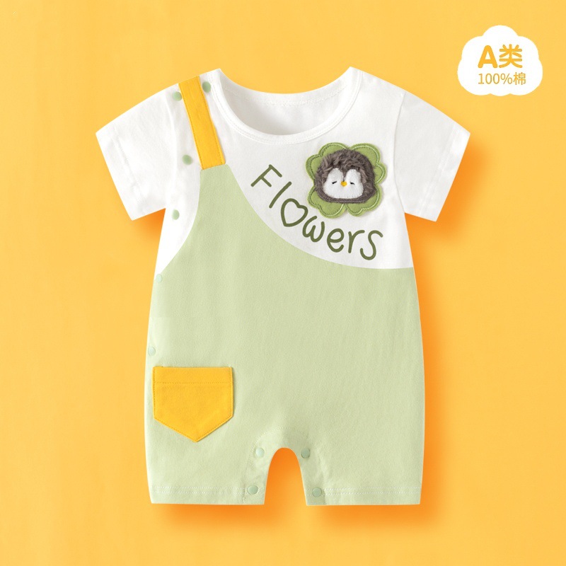 Verano nuevo bebé algodón mono adorable bebé super lindo ropa de vestir en línea rojo explosivo ropa infantil exclusiva transfronteriza