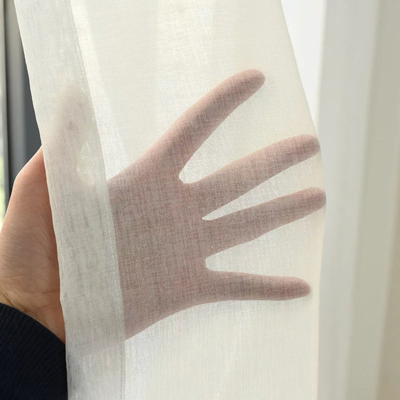 Professional Polyester Engineering Yarn New Style Simple Yarn Curtain Balcony Living Room Hotel White Yarn Window Yarn Little Red Book Same Style