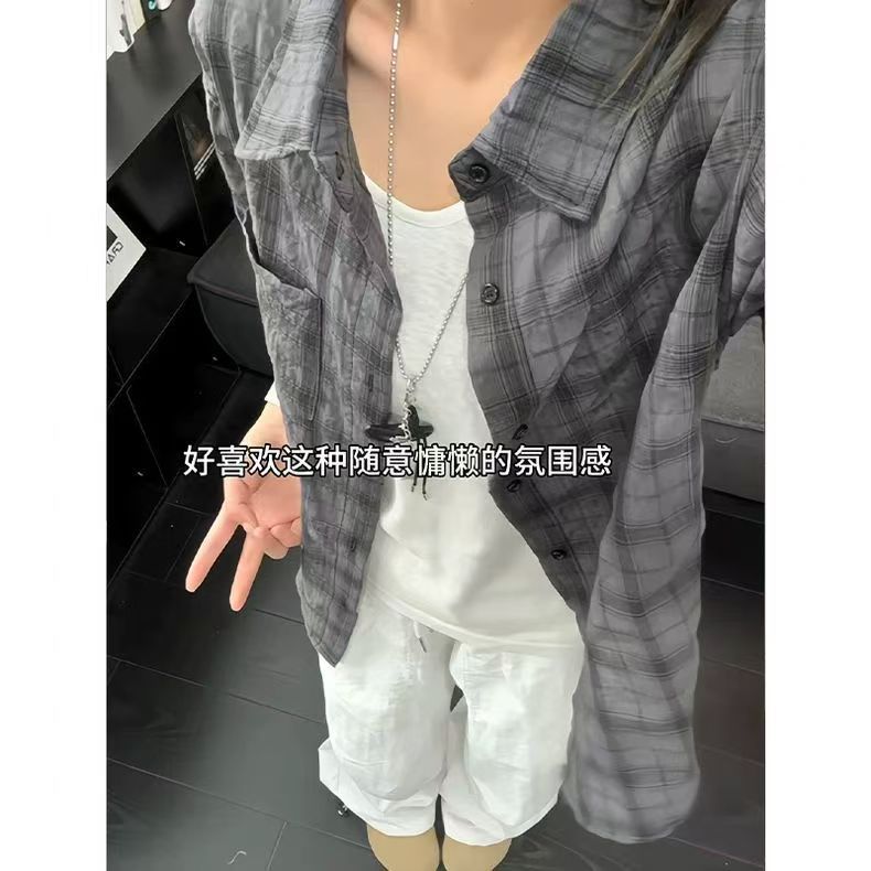 C113 그레이 업그레이드 하이 코튼 셔츠