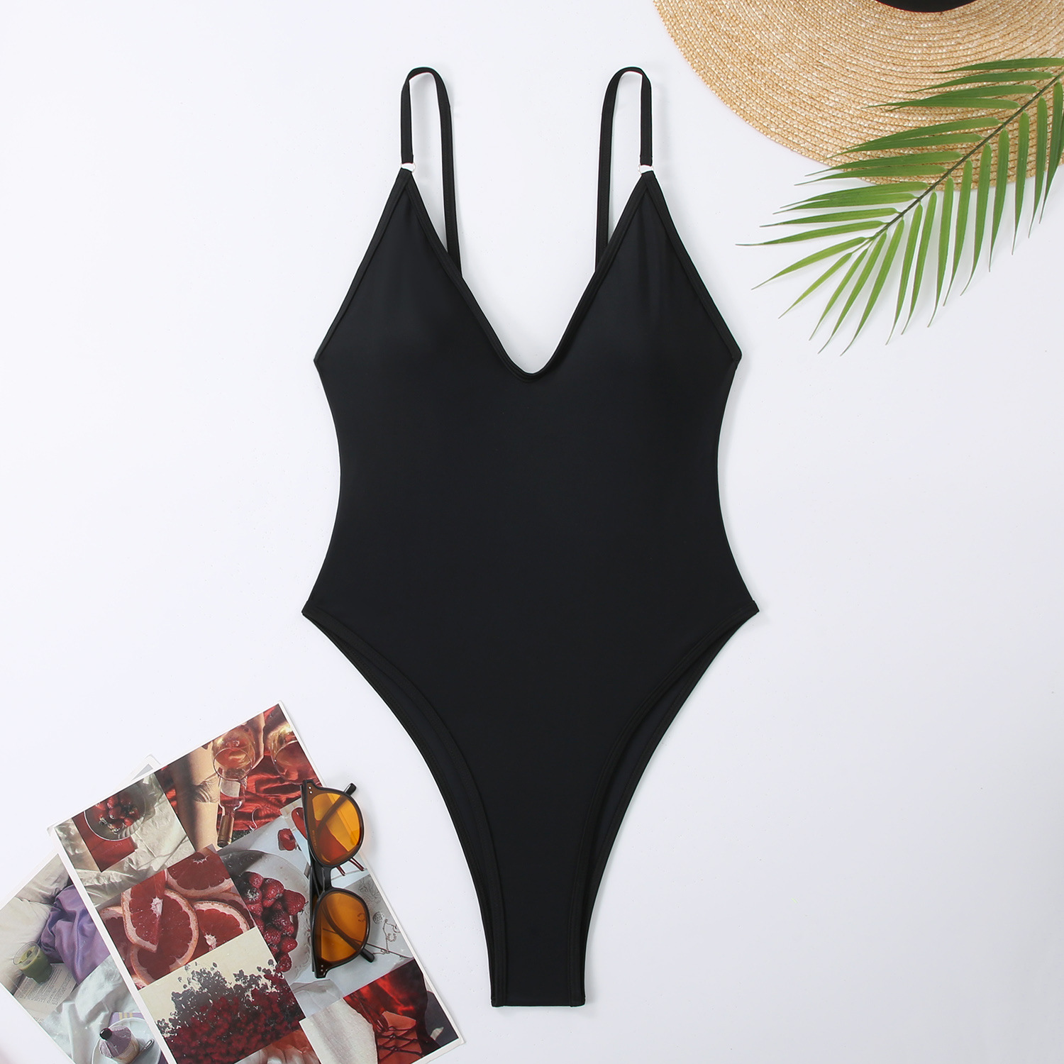 175g Weight Sleeveless Sleeve Length Pullovers Placket Type Nylon, Polyester Fabric Type Regular Top Length One-pieces Tops Type 1 Piece Quantity Swimming Pool, Beach Occasion Strap Neckline Skinny Fit Type Solid Color Pattern Women's Gender Beach Style Women's Beach Solid Color 1 Piece Tankinis Swimwear 25