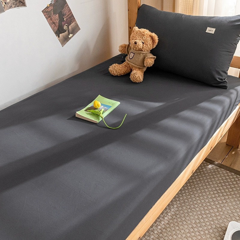 Sombrilla de cama de algodón de tres piezas para dormitorio de estudiantes universitarios, juego individual, funda protectora de colchón de algodón de verano