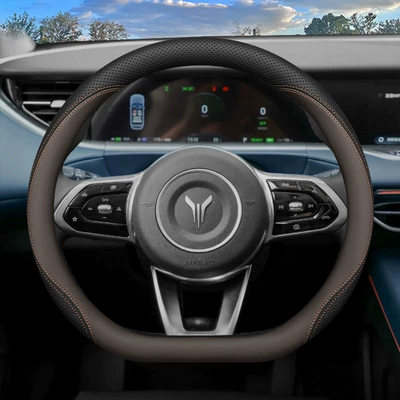 handle cover, Steering wheel cover - black-brown-other