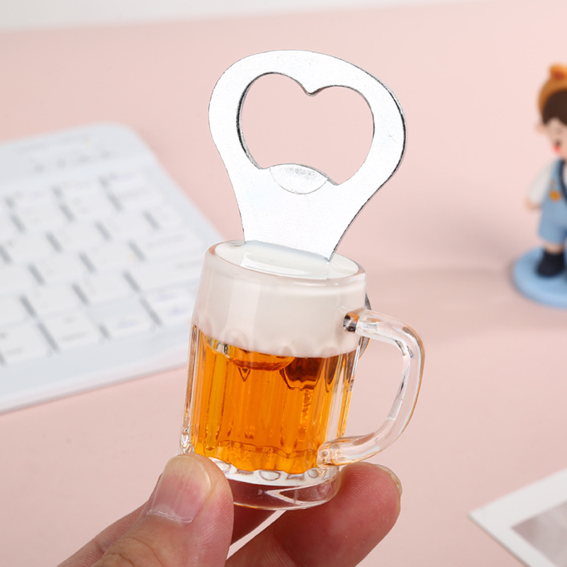 クリエイティブビール瓶ワイングラス形状ボトルオープナー 3D 立体ビールソーダボトルオープナー家庭用クリエイティブキャップオープナー|undefined