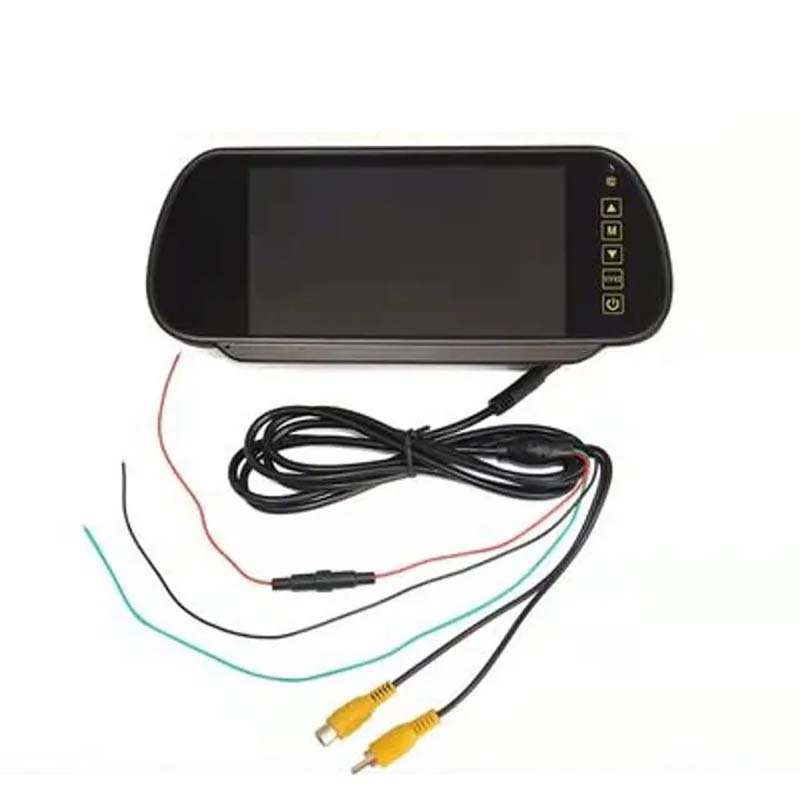 7inch Rearview Mirror Monitor Dual AV Interface CCD Signal 12~24V Reverse Image High-Definition Car Display Screen