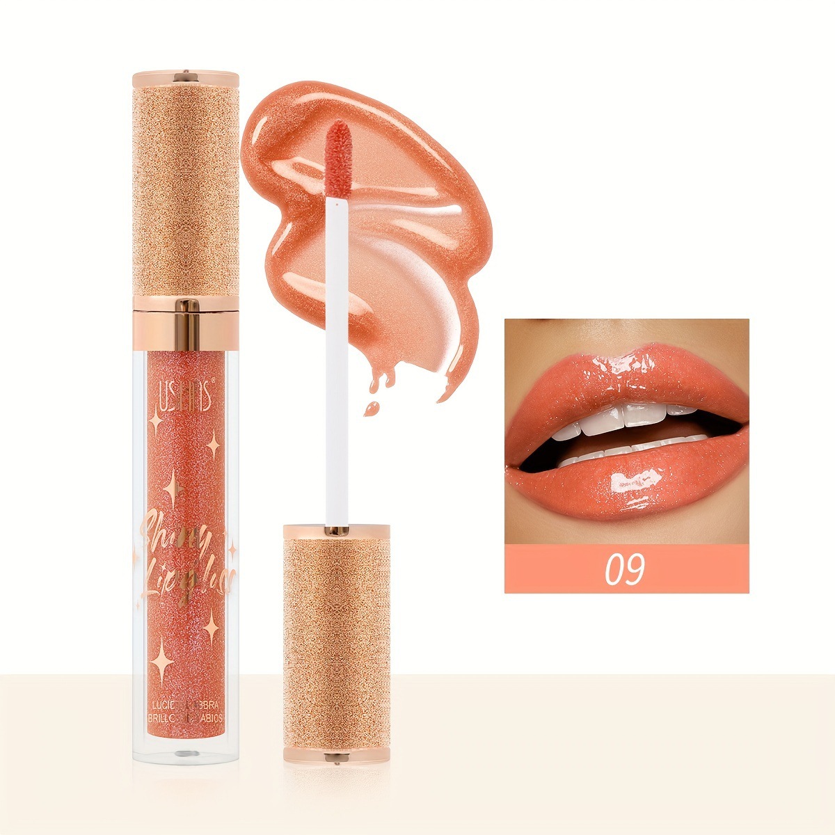 USHAS transfronterizo spot líquido lipstick esmalte lipstick lipstick miel de espejo agua lipstick maquillaje LG2582B