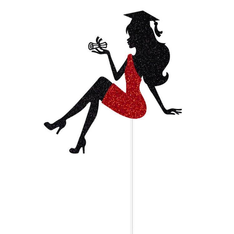 Cake Decoration Mrsqueen High Heels Girl Graduation Ceremony Theme Party Cake Decoration Female Graduation Topper