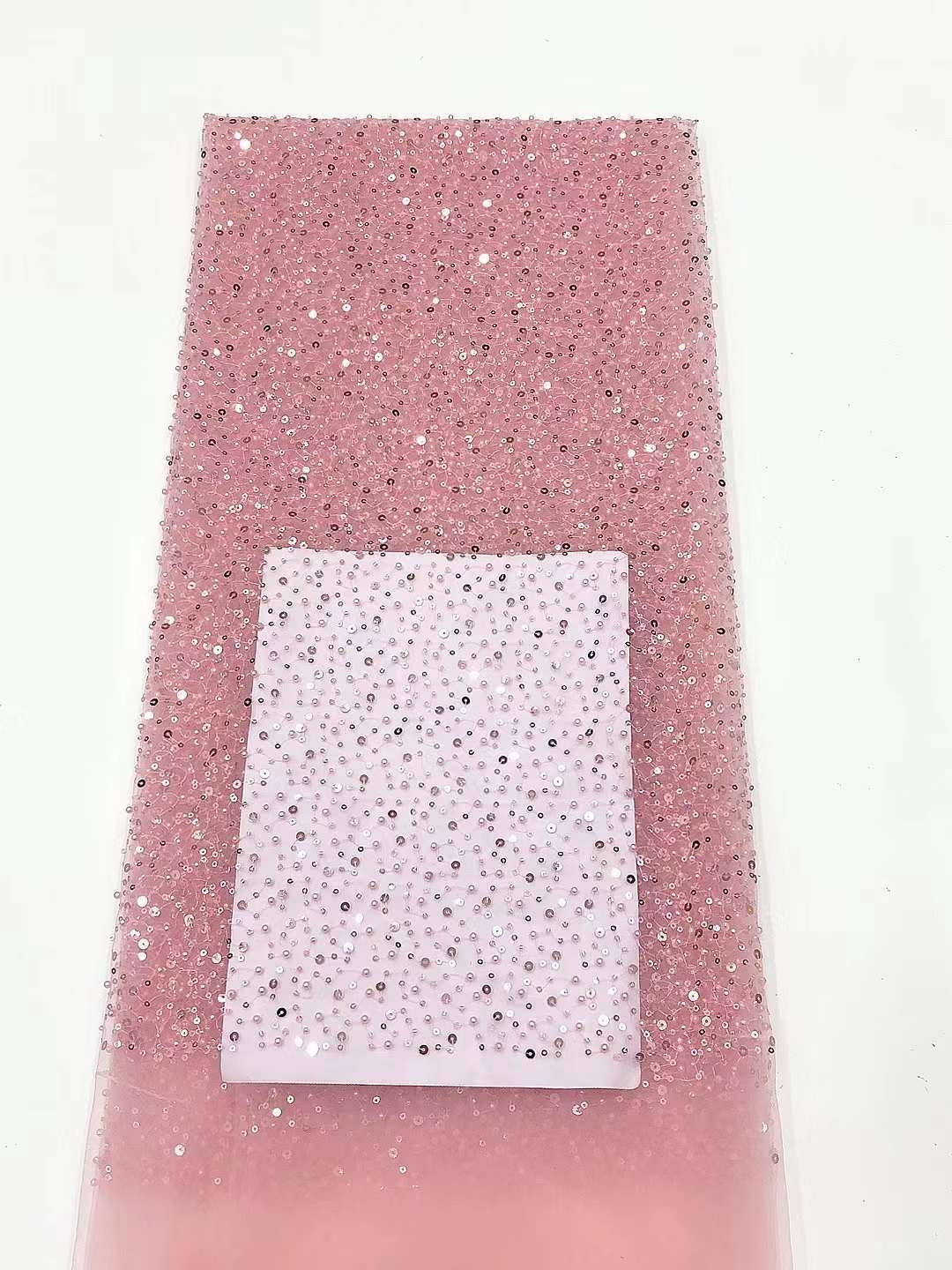 Tela de encaje cuentas malla lentejuelas bordado vestido de boda tela Niños Accesorios ropa encaje jx3528