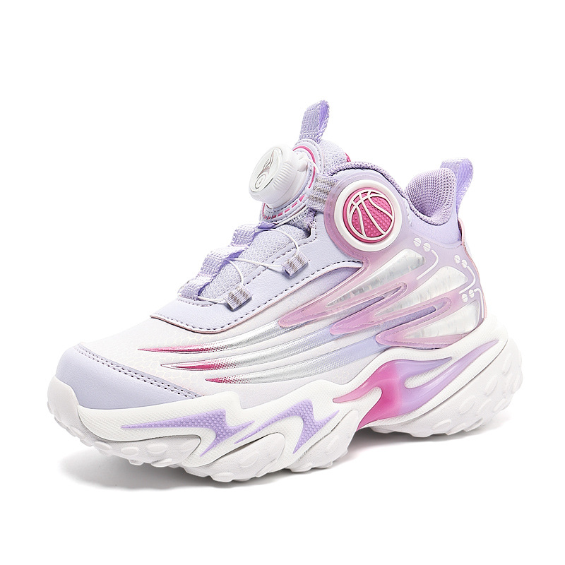 Fabricantes antideslizantes al aire libre zapatos de baloncesto de cuero con suela gruesa zapatos deportivos cómodos giratorios zapatos de entrenamiento transpirables para niños