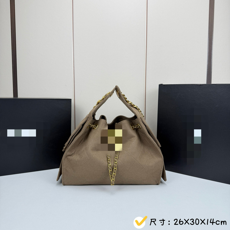2025夏季新款菱格真皮单肩腋下包小众设计大容量购物袋简约手提包|undefined
