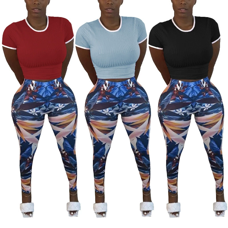 G8123 Европейская и американская женская одежда Amazon летняя новая однотонная модная повседневная футболка с коротким рукавом в рубчик