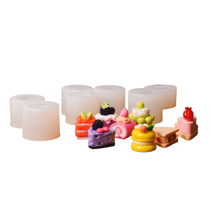 仿真食玩蛋糕diy翻糖滴胶石膏车载硅胶模具|undefined