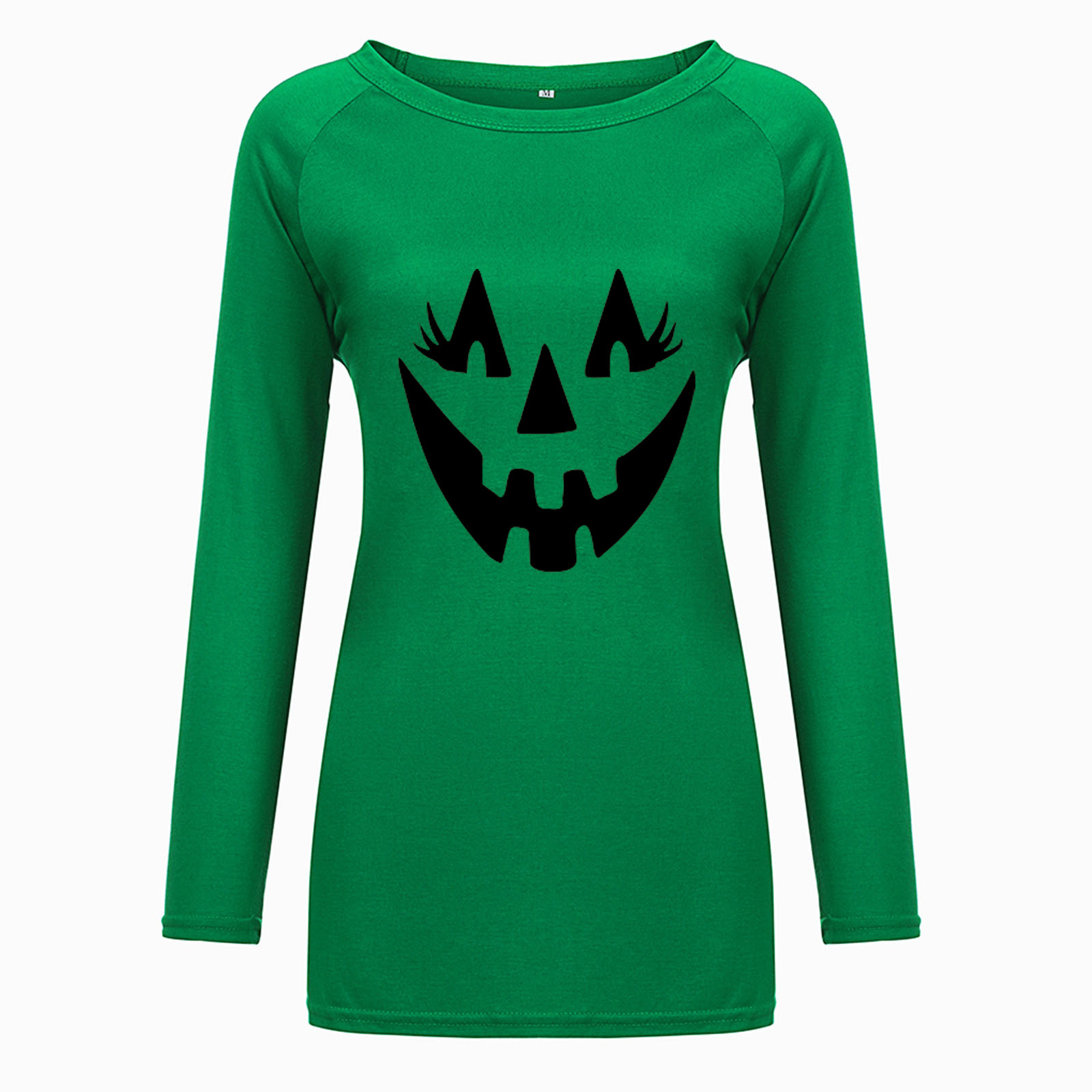 Women's T-shirt Long Sleeve T-shirts Printing Fashion Pumpkin Grimace display picture 9