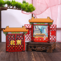 城市之窗淄博廈門潮州冰箱磁吸貼木質冰箱貼創意禮品磁性紀念品