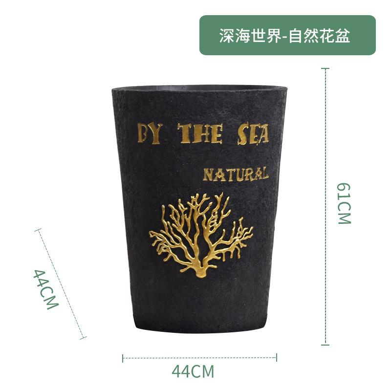 Chậu cây resin cỡ lớn phong cách châu Âu vintage, chậu trang trí khách sạn, showroom và sảnh (RG-255)