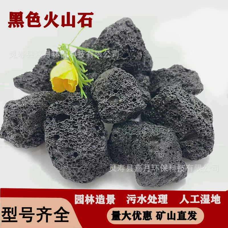 Черные Частицы вулканического камня Лава Вулканический камень Ландшафтный дизайн Бактерии Фильтрация Аквариум Отдельные вулканические скалы