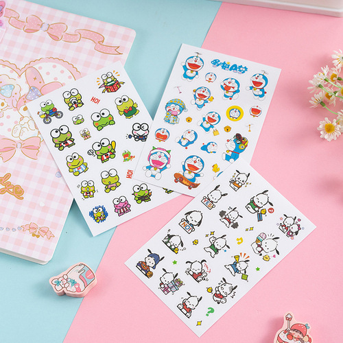 Sanrio stickers children's cartoon stickers cute Kuromi waterproof stickers Pacha dog account handbook stickers wholesale