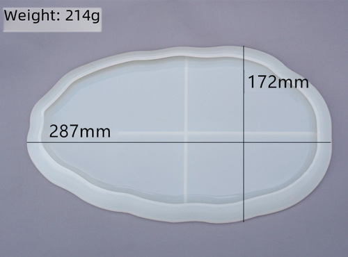 Cosmetics tray entryway display non-standard elliptical round resin silicone mirror mold