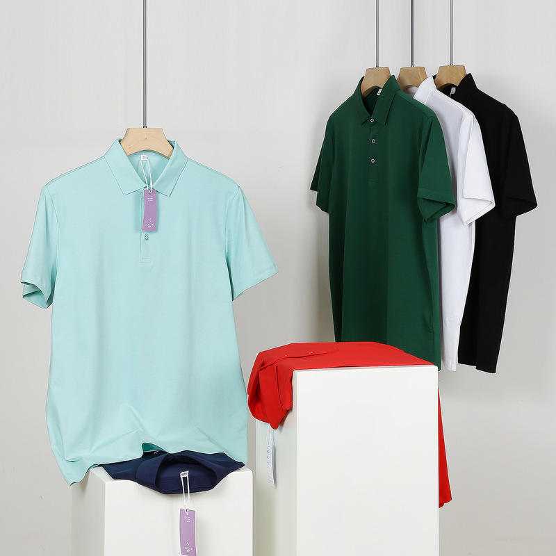 Zhuo Fandi 3002 DuPont SORONA Moisture-wicking Plain Solid Color Short-sleeved Polo Shirt Sports T-shirt Tooling