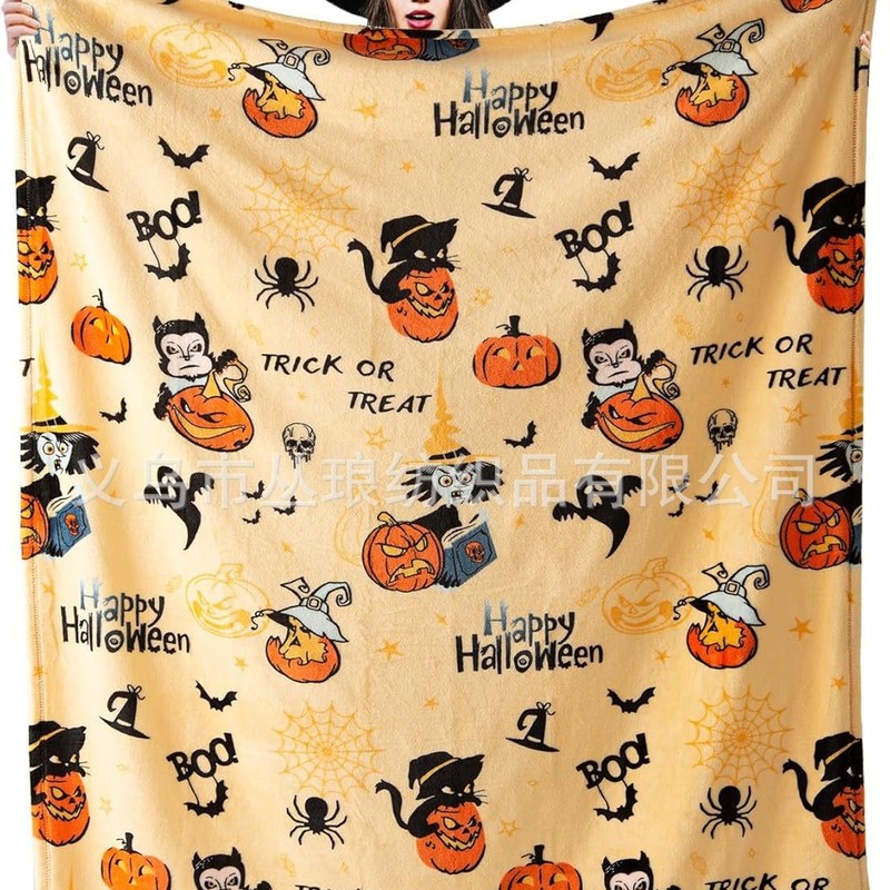 2025年アマゾンのホットなハロウィーンとクリスマスの限定ギフトブランケット工場卸売は写真で印刷できます|undefined