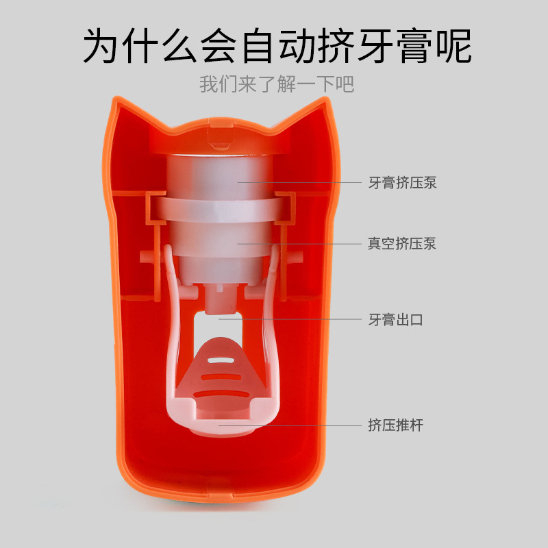 Perezoso Automático exprimidor de pasta de dientes baño artículos de tocador ponche-libre niños de dibujos animados pasta de dientes exprimidor al por mayor