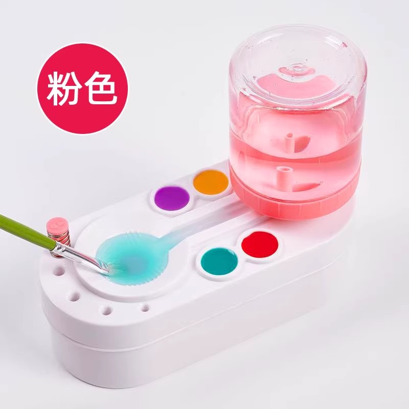 Pequeño inodoro pluma lavadora multifunción pluma contenedor de lavado artefacto cepillo de lavado limpiador acuarela pintura cambio automático de agua