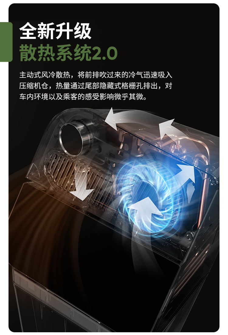Suitable for Tesla Model Y/Re-New Y Car Refrigerator with Mobile App Temperature Control