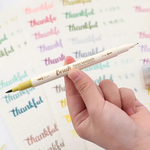 Dianshi DS-302E large brush double-ended watercolor pen marker brush painting art notebook pen stationery wholesale