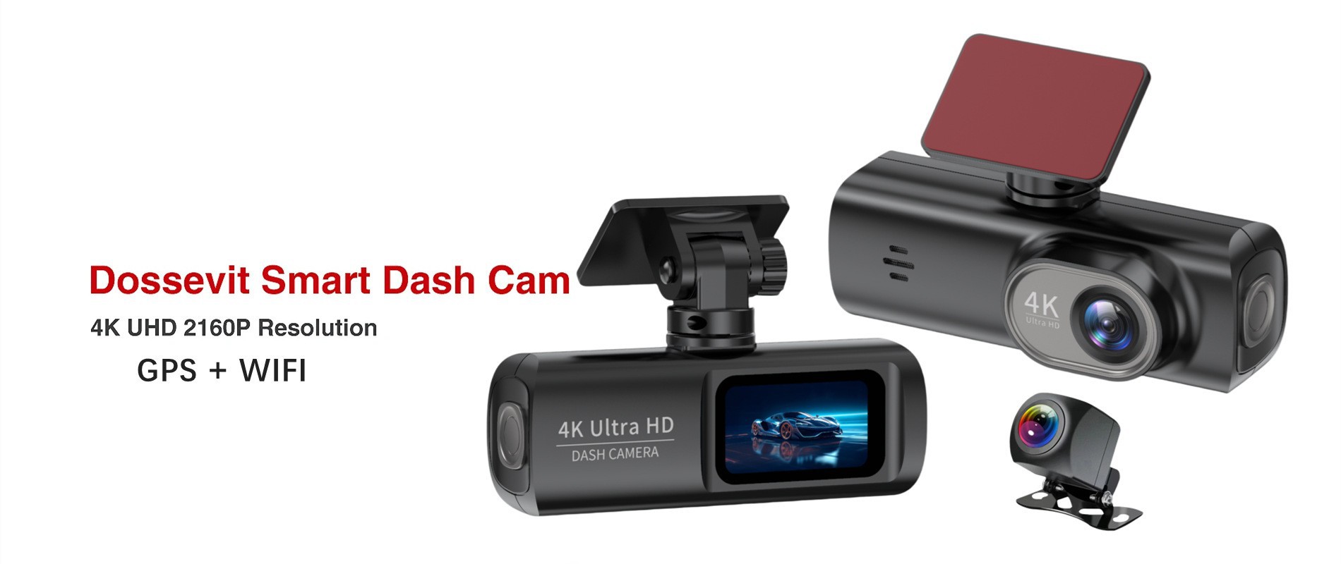 Cross-border bestseller 4K dashcam, high-definition front and rear dual recording, WiFi mobile phone connectivity, V22C dual-lens car camera