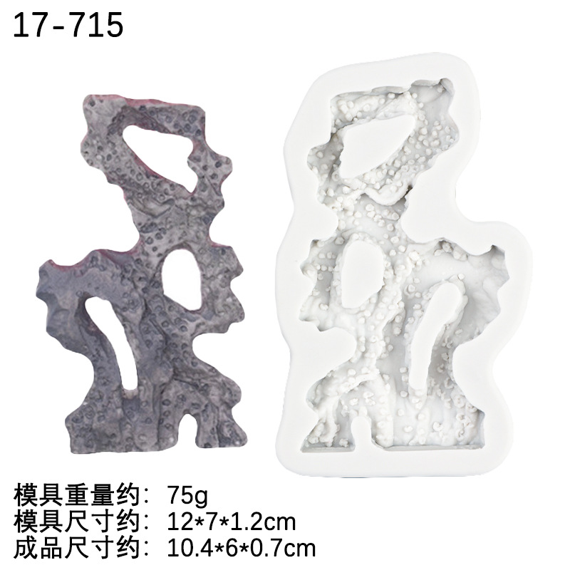 Piedra Artificial rocalla molde de silicona estilo chino decoración la torta accesorios chocolate fondant