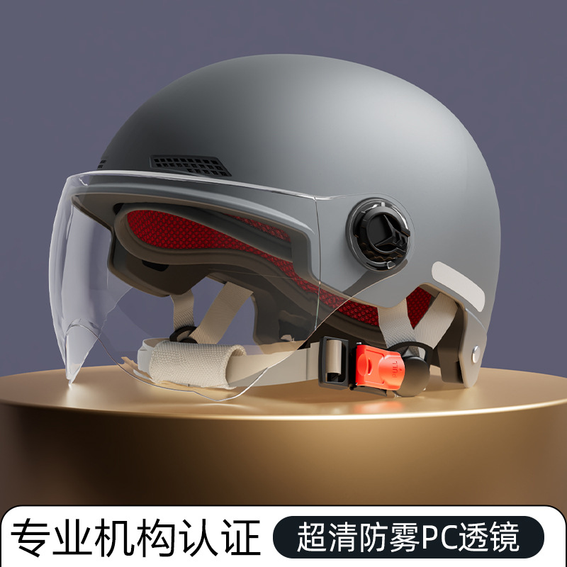 Cascos de automóviles eléctricos certificados profesionales para mujeres de verano con batería de protección solar para hombres de motocicleta casco de seguridad