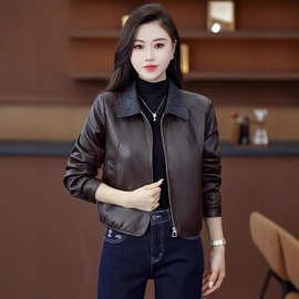 短款皮衣外套春秋2025年新款时尚洋气秋装女装机车服夹克上衣
