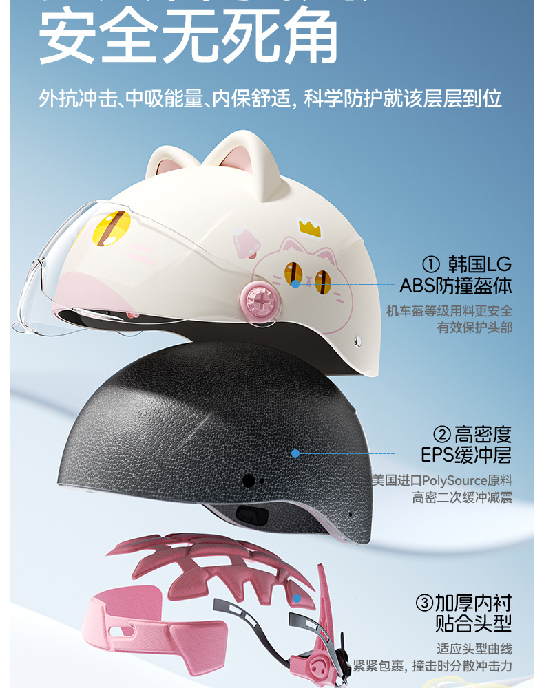 Two Little Bees Children's Helmet for Electric Scooters, Universal for All Seasons, Cycling Safety Helmet, Corporate Purchase Gift