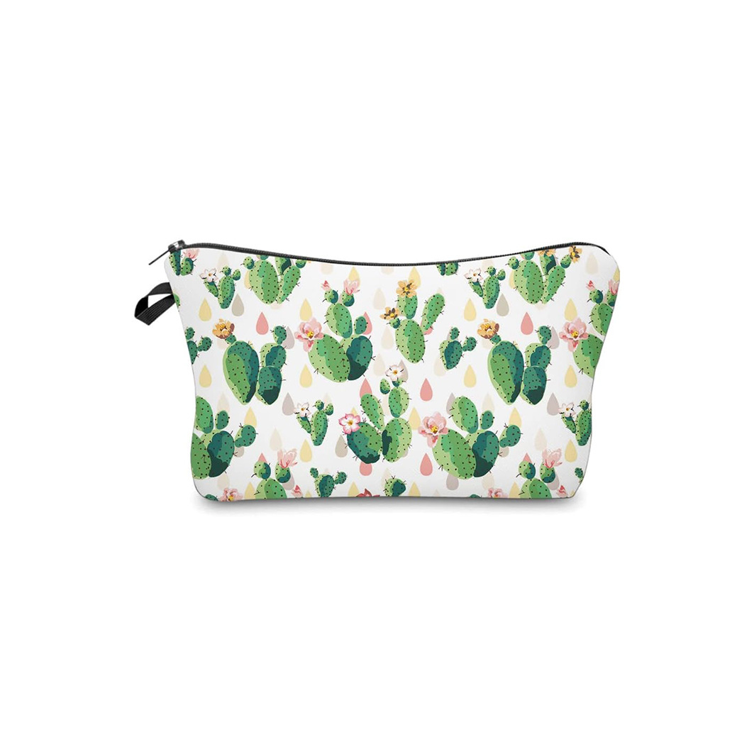 Transfronterizo Amazon nuevo animal flor lino bolsa de maquillaje bolsa de almacenamiento lino bolsa de cremallera impermeable