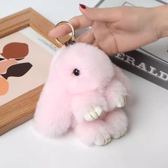 ウサギの毛のぬいぐるみのウサギのペンダントのウサギのカバンのペンダントの萌えウサギのペンダントのぬいぐるみは死んだウサギのペンダントを装います。