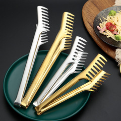 Stainless steel food tongs, thick food tongs, grilling tongs, steak tongs, bread tongs, meat tongs, outdoor self-service tongs
