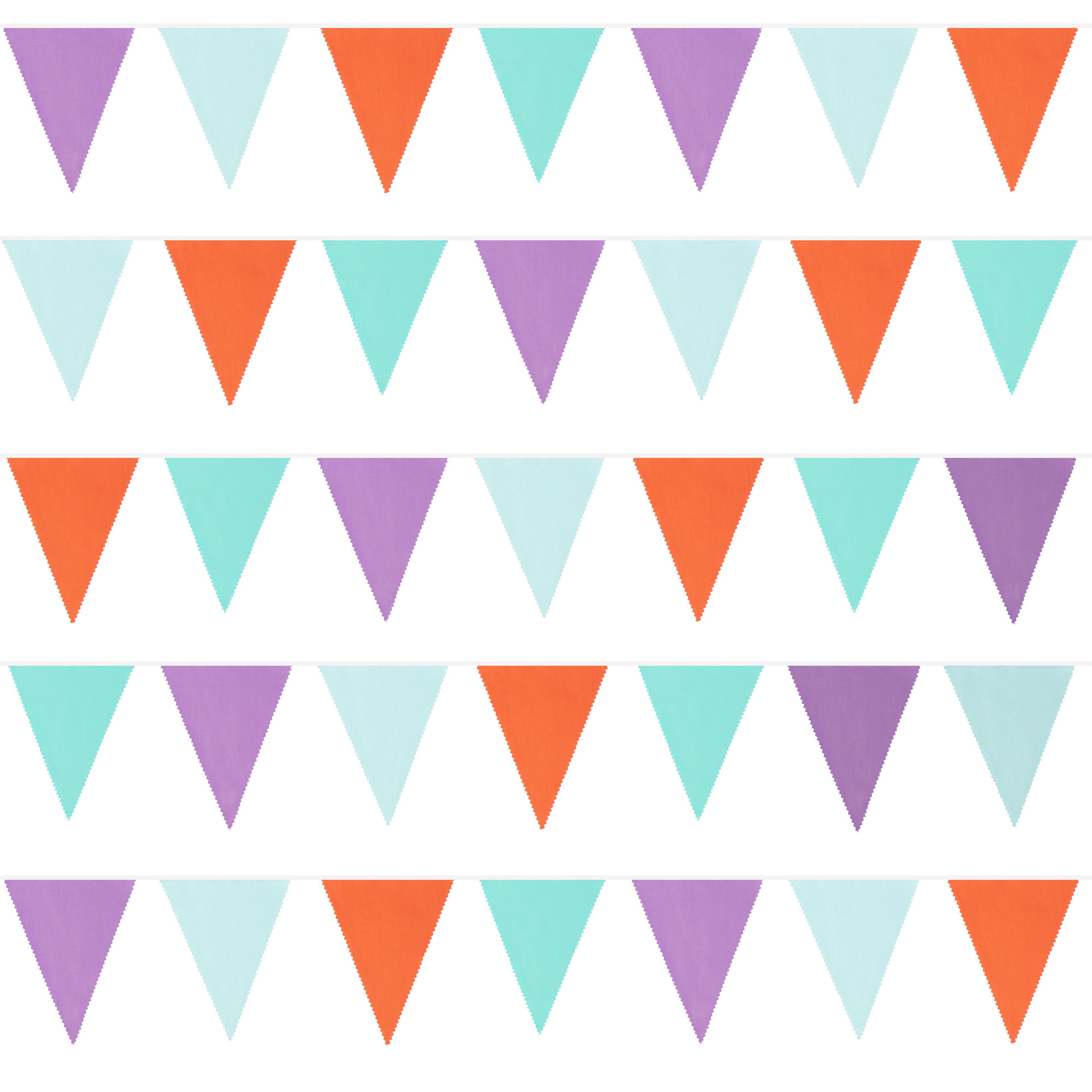 12 Meter 42 Stücke bunte Blumenwellen-Einzelschicht-Baumwolldreiecksflagge Geburtstagsflagge Fotohintergrund Western-Hochzeitsflagge_voghion.com
