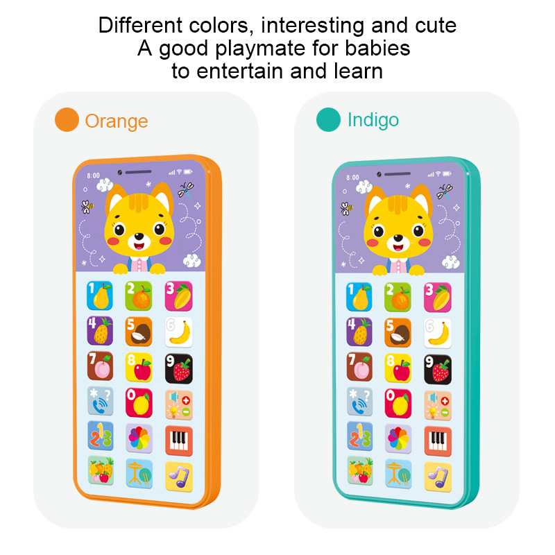 Cross-Border New Model Children's Spanish Toy Phone Yphone Early Education Educational Simulation Phone Charging Learning Device