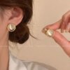 3#Cat's eye circle-earrings