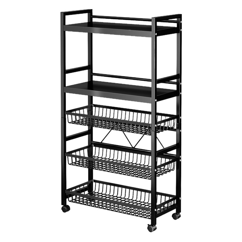 Multi-funcional multi-capa de almacenamiento en rack cocina piso balcón sala de estar organizador de almacenamiento móvil estante de la capa