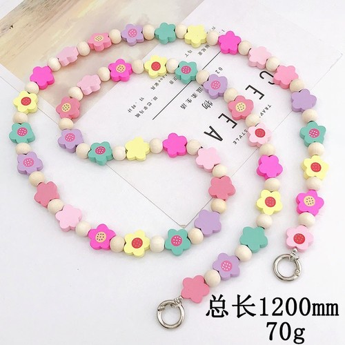 Yi Lian's new variety of mobile phone cases, diagonal chain, beaded acrylic shoulder chain, mobile phone lanyard, pearl pendant for women