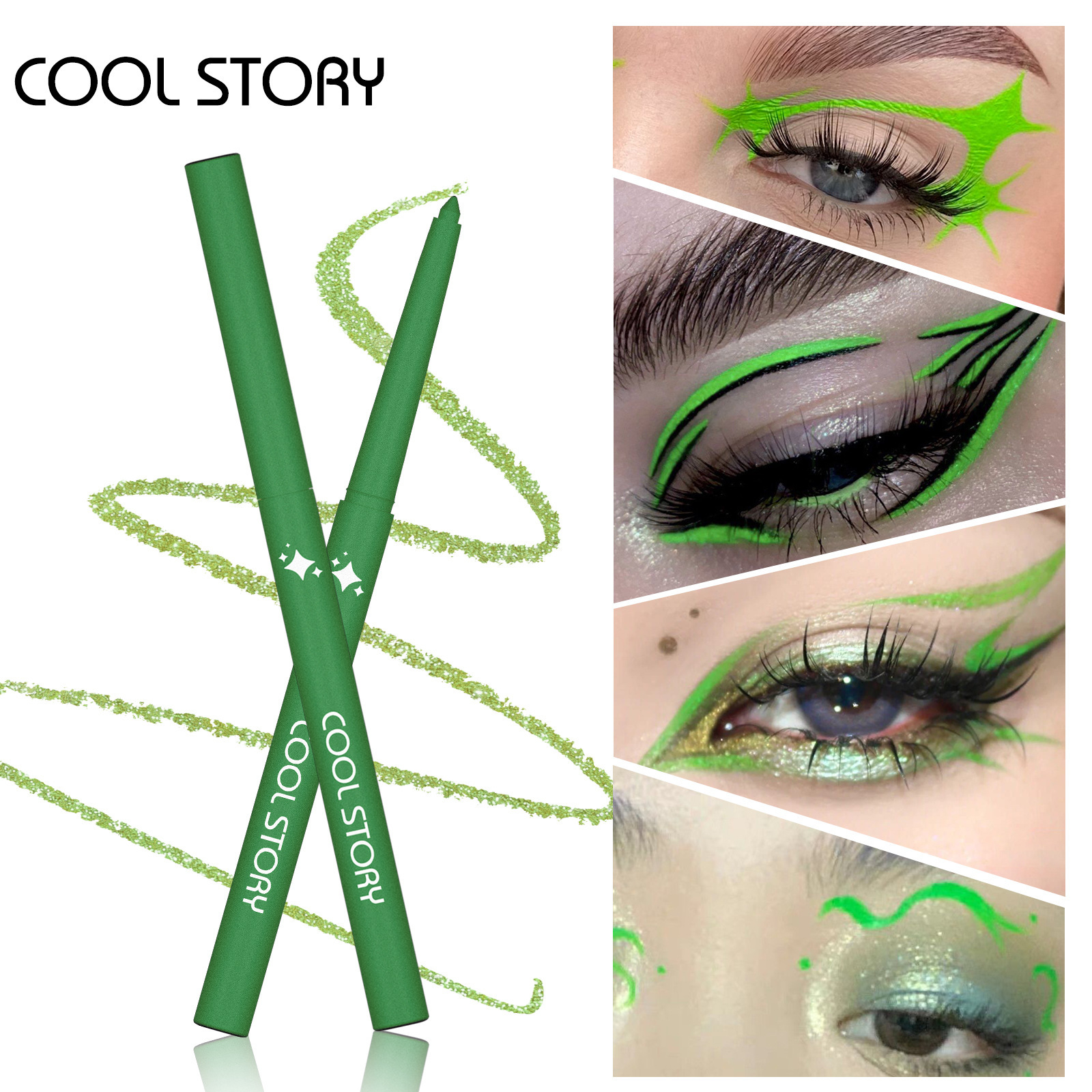 Cross-Border Single-Color Pearlescent Eyeliner Gel Pen, Metallic Color Foreign Trade Eyeshadow Pen, Waterproof Eyeliner Pen, High-Gloss Pen for Lower Eyelid, in Stock