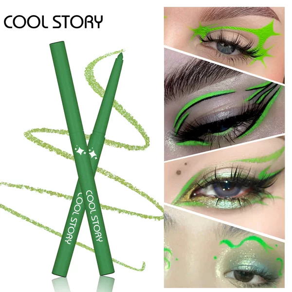 Cross-Border Single-Color Pearlescent Eyeliner Gel Pen, Metallic Color Foreign Trade Eyeshadow Pen, Waterproof Eyeliner Pen, High-Gloss Pen for Lower Eyelid, in Stock