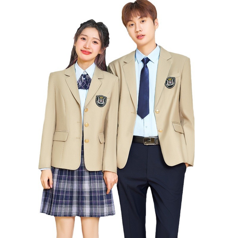 교복 학교 교복 학업 스타일 세트 주름 치마 세트 남녀 유치원 교사 정원 교복 고등학교 토론회 원피스