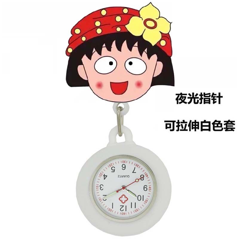 Reloj de enfermera de estiramiento multifuncional luminoso fuerte reloj colgante reloj electrónico digital retráctil de dibujos animados lindo clip cronómetro reloj de bolsillo