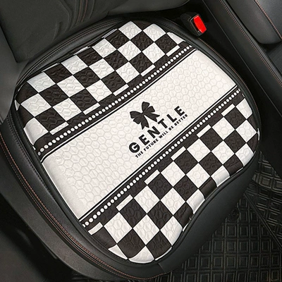 Factory Direct Sales Summer Honeycomb Gel Cool pad - black-and-white-checkered-bow