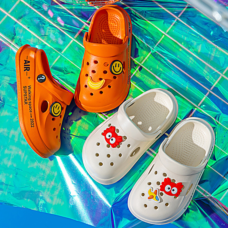 Zapatillas para niños casa verano niños interior lindo Eva bebé niños niñas dibujos animados lindo agujero zapatos