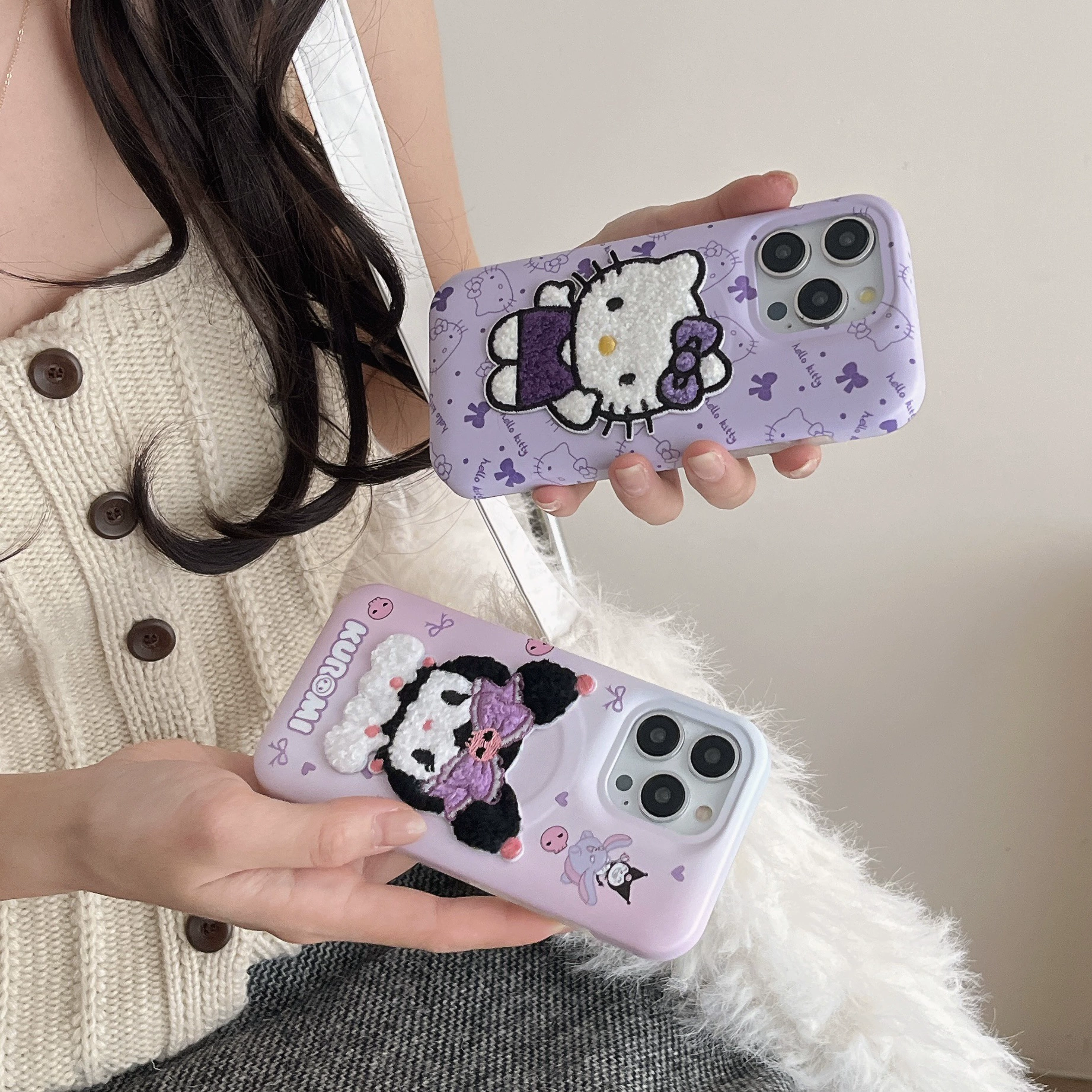 Hello kitty, яблоко, совместимый iPhone 15, iPhone14 Pro, чехол для телефона, с вышивкой, iPhone, 14